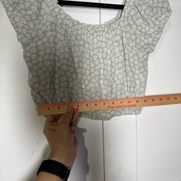 Hippie Rose Sage Green Daisy Print Matching Set Top + Skirt Size XS NWT Juniors - Picture 3 of 12